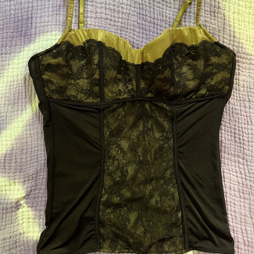 intimissimi corset, vintage, zip back